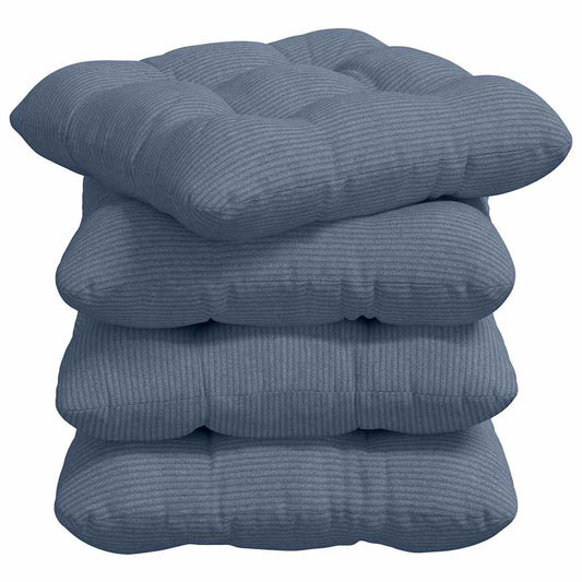 Sitzkissen 4 pcs Blau 40 x 40 cm Cordstoff