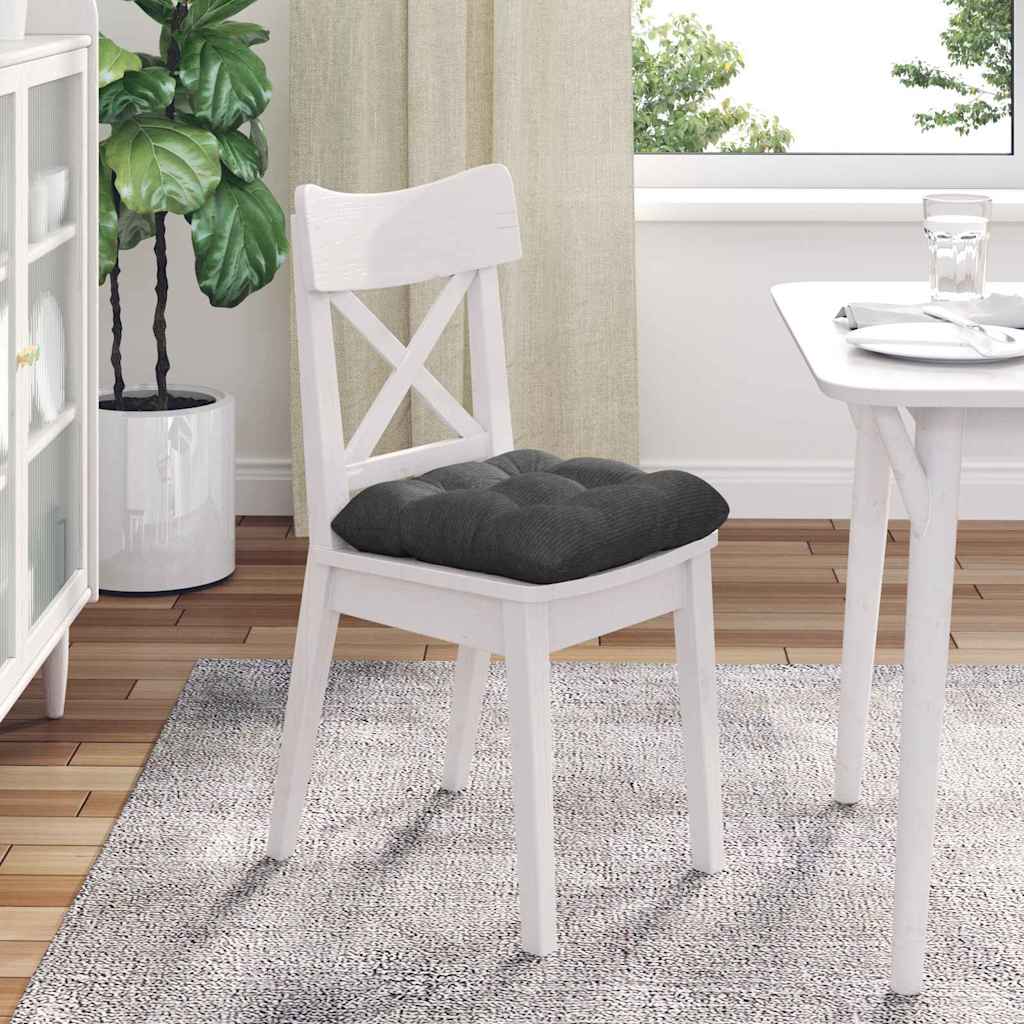 Sitzkissen 4 pcs Dunkelgrau 45 x 45 cm Cordstoff