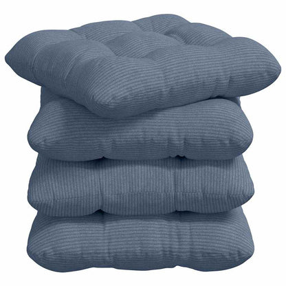Sitzkissen 4 pcs Blau 45 x 45 cm Cordstoff
