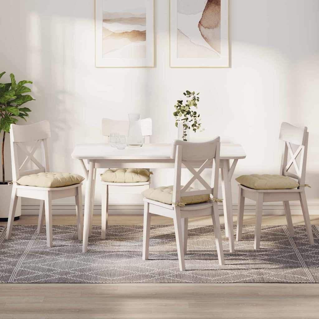 Sitzkissen 2 pcs Creme 40 x 40 x 6 cm Stoff