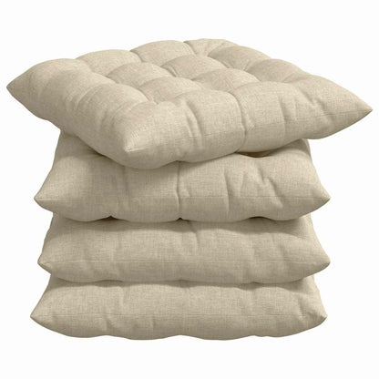 Sitzkissen 2 pcs Creme 40 x 40 x 6 cm Stoff