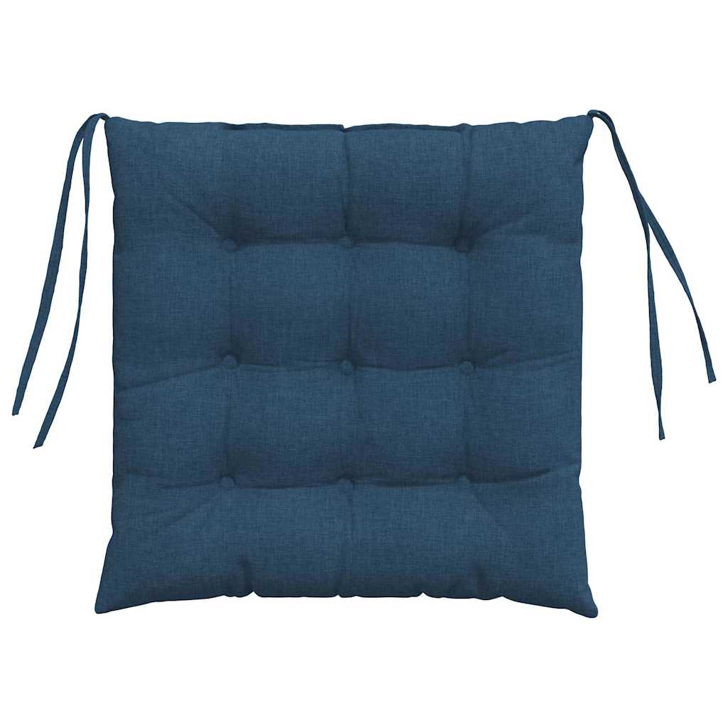 Sitzkissen 2 pcs Blau 40 x 40 x 6 cm Stoff