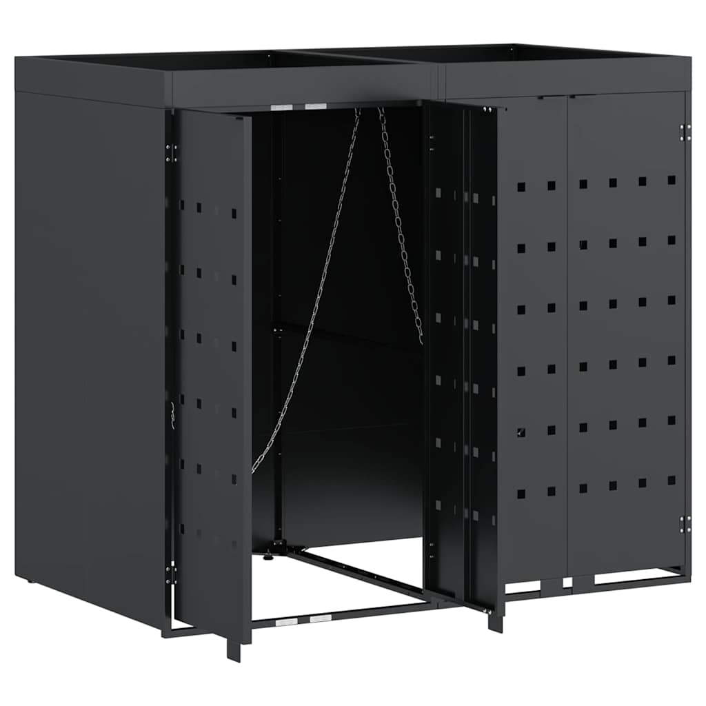 Wagenmüllbehälter für 2 Behälter Anthrazit