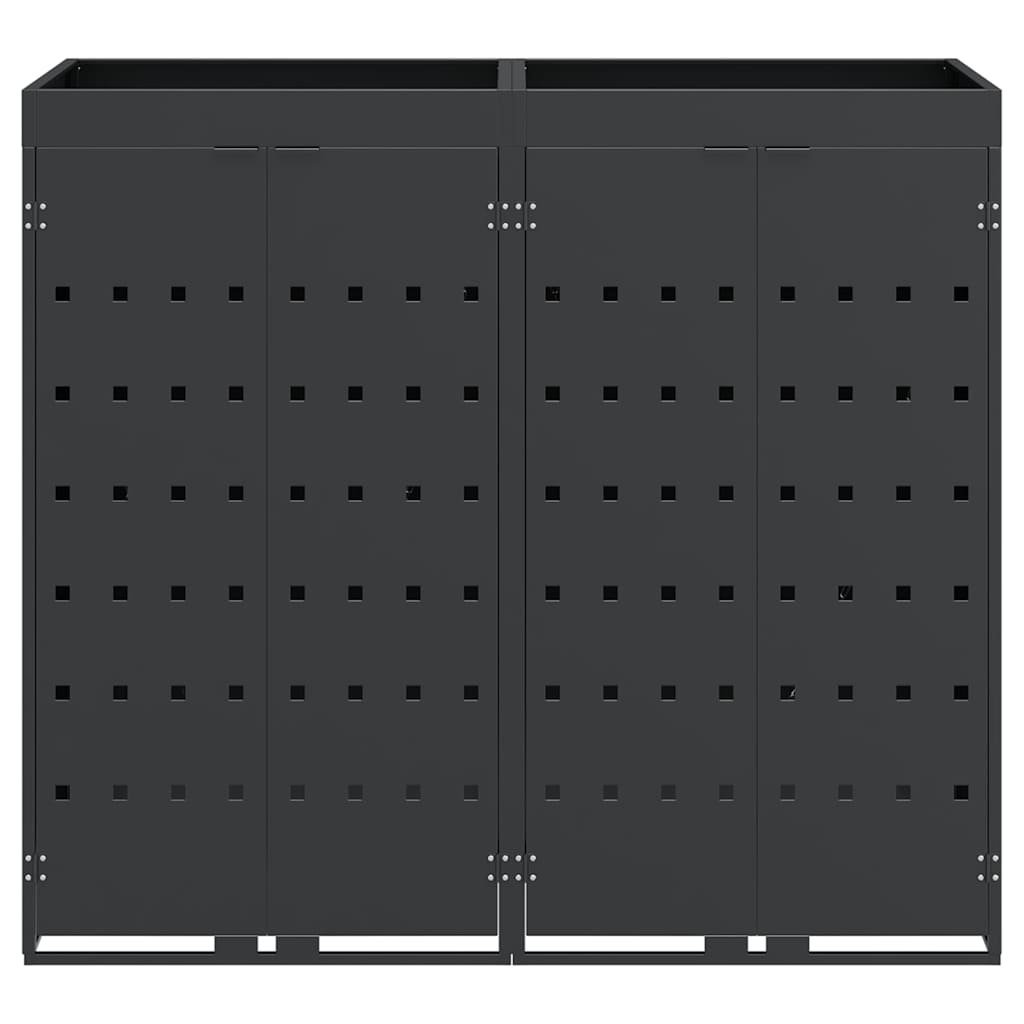 Wagenmüllbehälter für 2 Behälter Anthrazit