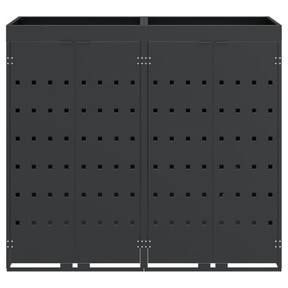 Wagenmüllbehälter für 2 Behälter Anthrazit