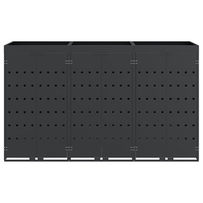 Wagenmüllbehälter für 3 Behälter Anthrazit