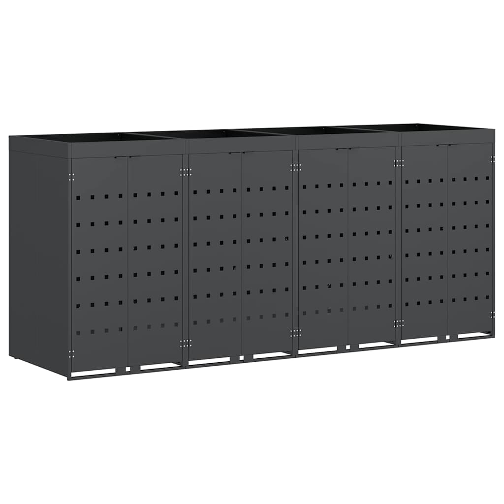 Wagenmüllbehälter für 4 Behälter Anthrazit