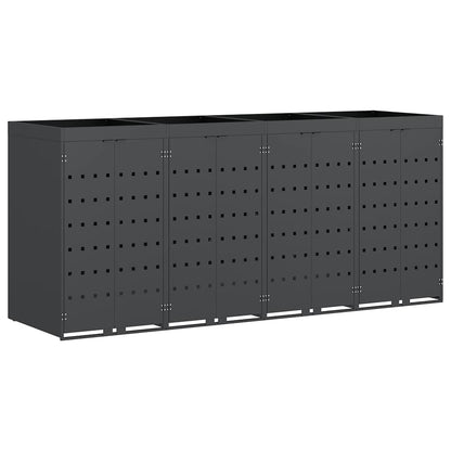 Wagenmüllbehälter für 4 Behälter Anthrazit