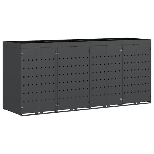 Wagenmüllbehälter für 4 Behälter Anthrazit