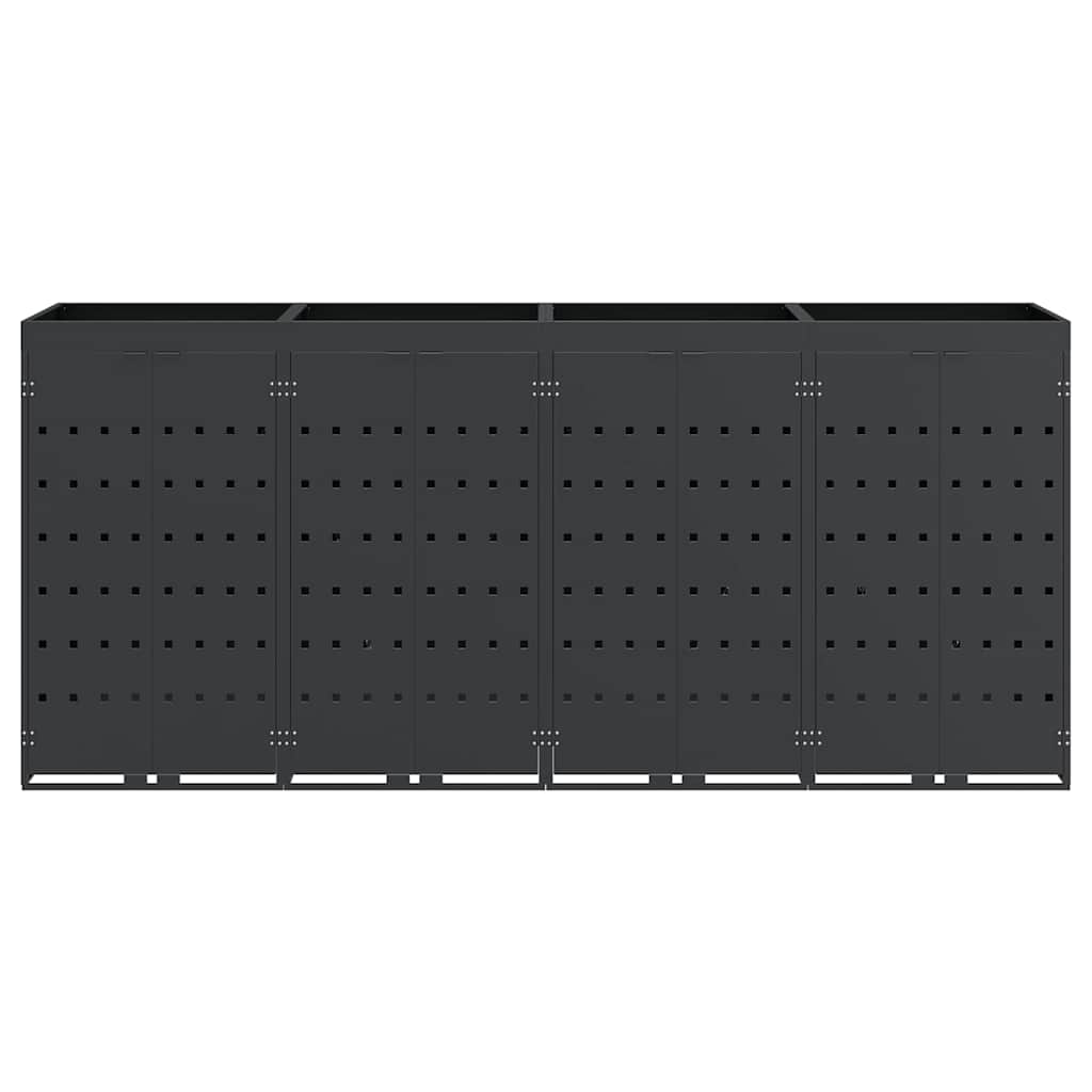 Wagenmüllbehälter für 4 Behälter Anthrazit