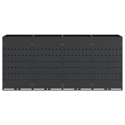 Wagenmüllbehälter für 4 Behälter Anthrazit