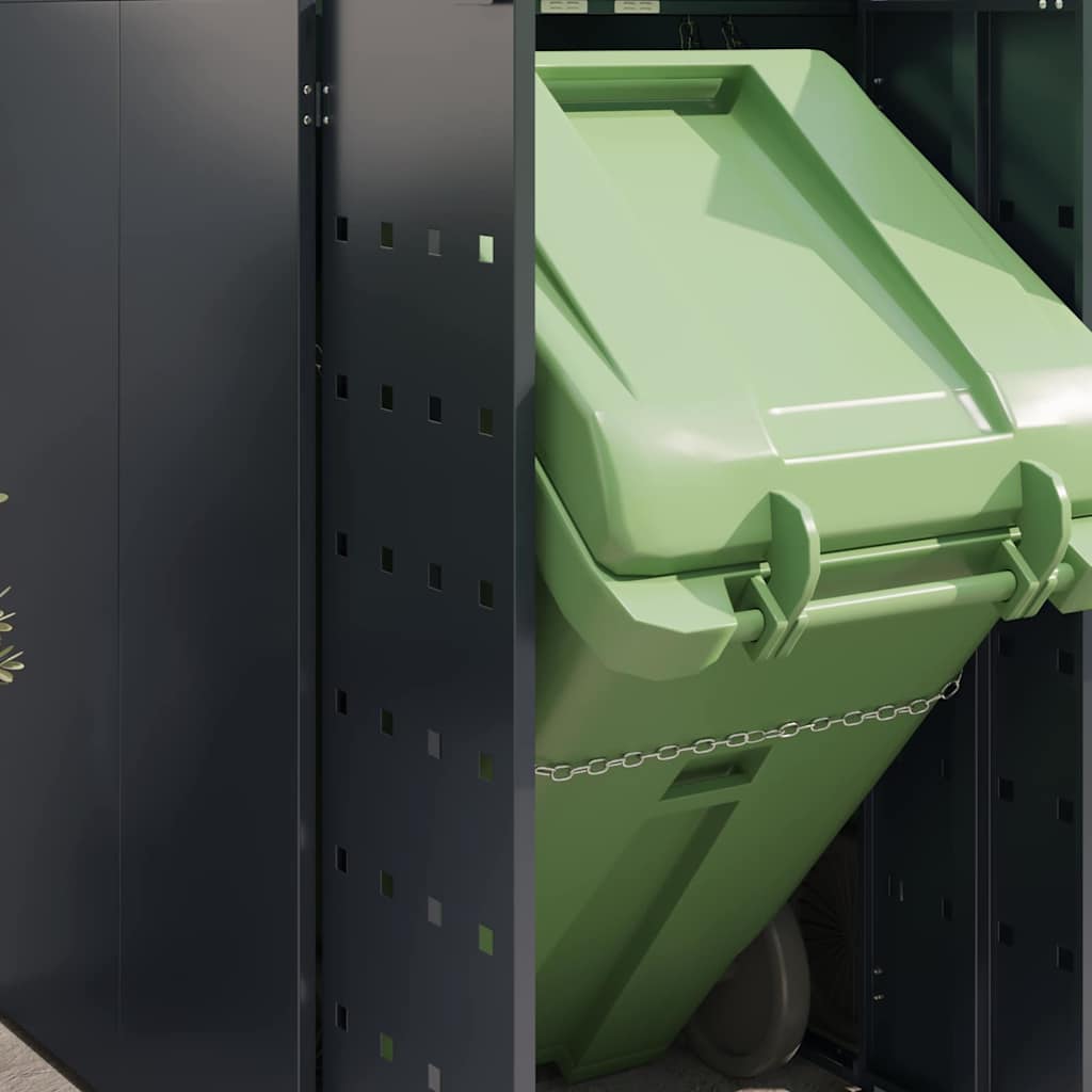Wagenmüllbehälter für 5 Behälter Anthrazit