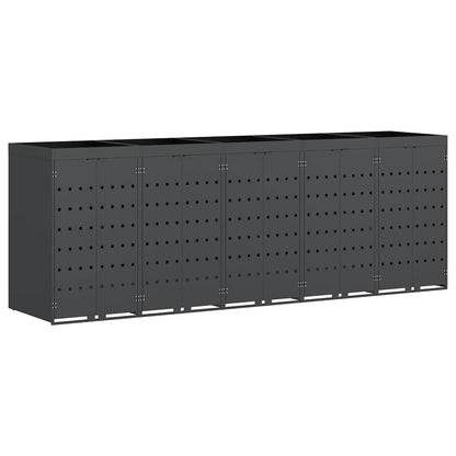 Wagenmüllbehälter für 5 Behälter Anthrazit