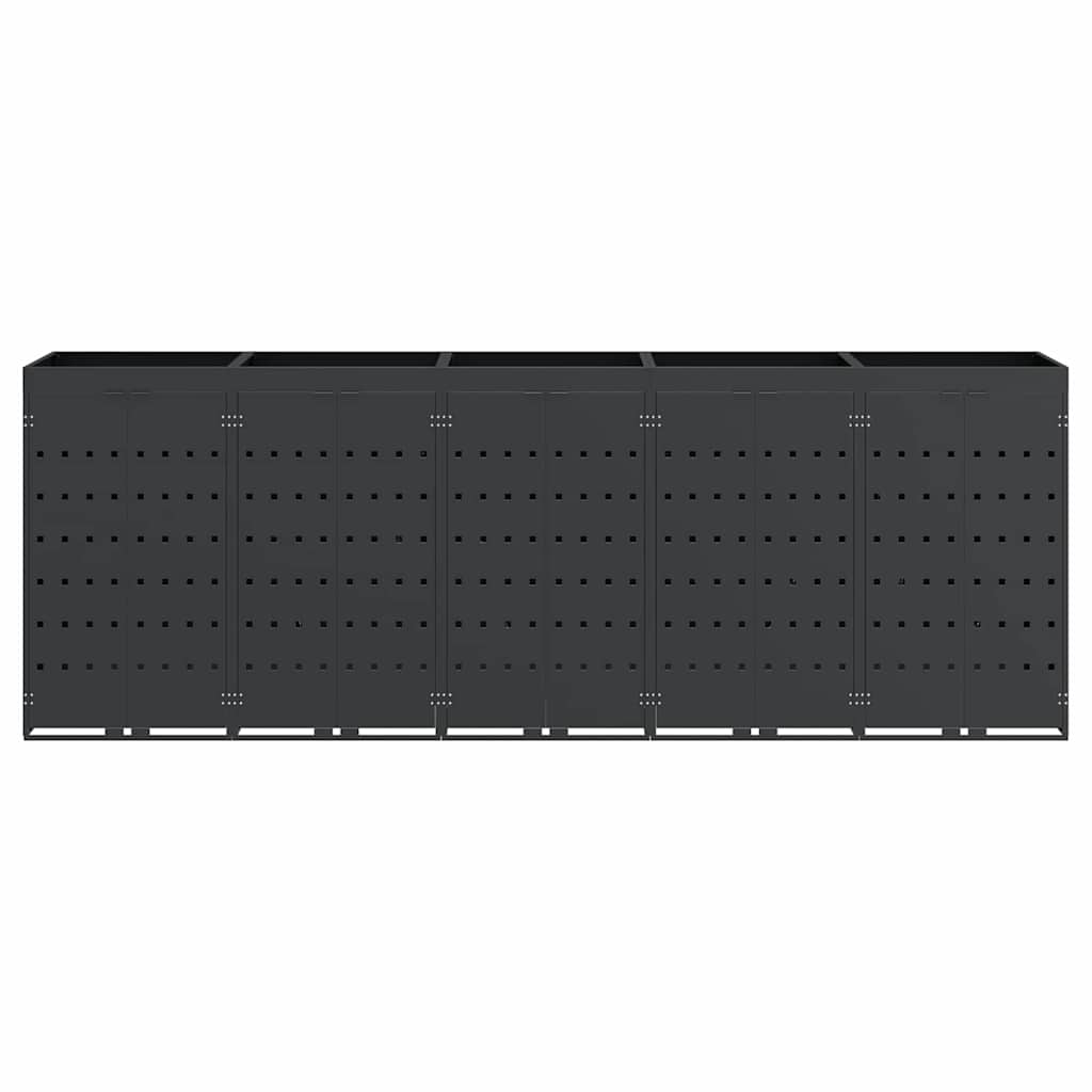 Wagenmüllbehälter für 5 Behälter Anthrazit