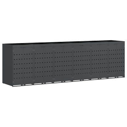 Wagenmüllbehälter für 6 Behälter Anthrazit