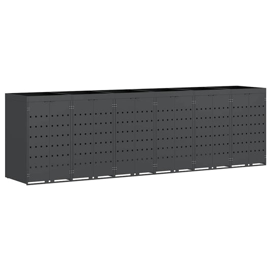 Wagenmüllbehälter für 6 Behälter Anthrazit