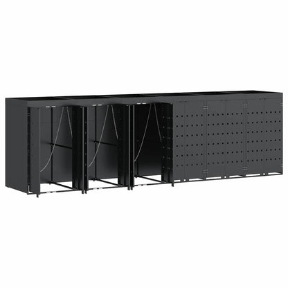 Wagenmüllbehälter für 6 Behälter Anthrazit