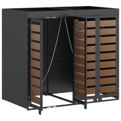 Wagenmüllbehälter für 2 Behälter Anthrazit