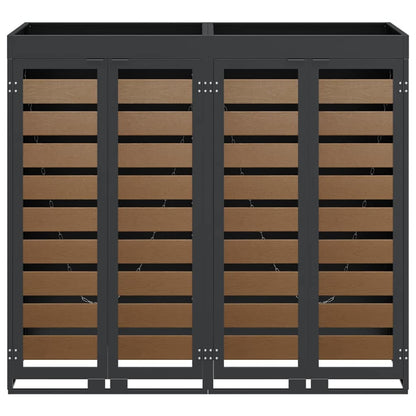 Wagenmüllbehälter für 2 Behälter Anthrazit
