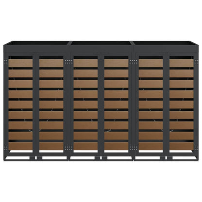 Wagenmüllbehälter für 3 Behälter Anthrazit