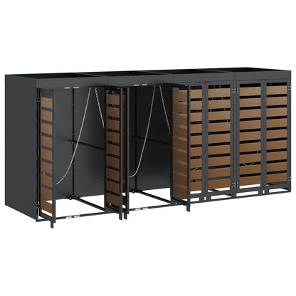 Wagenmüllbehälter für 4 Behälter Anthrazit