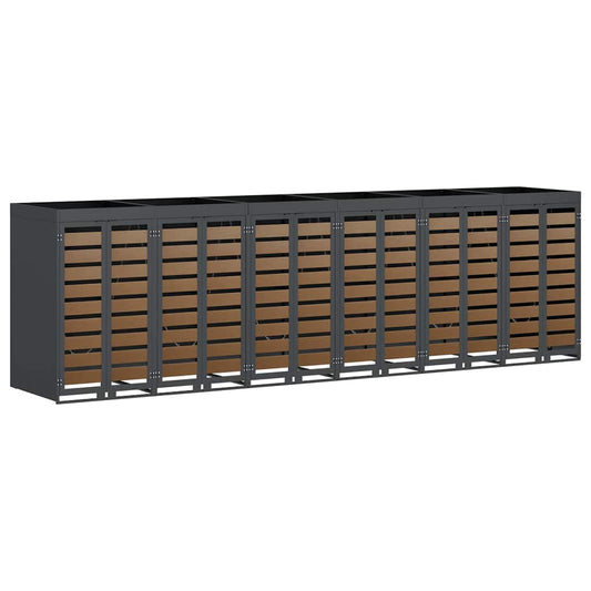 Wagenmüllbehälter für 6 Behälter Anthrazit