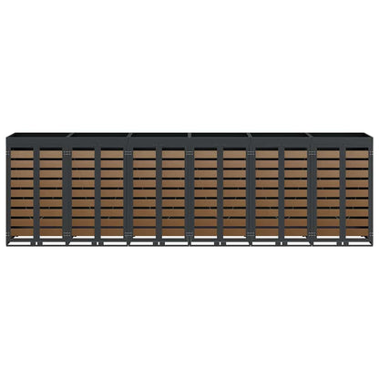 Wagenmüllbehälter für 6 Behälter Anthrazit