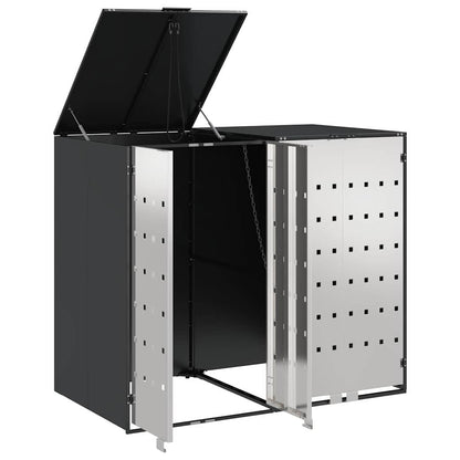 Wagenmüllbehälter für 2 Behälter Anthrazit