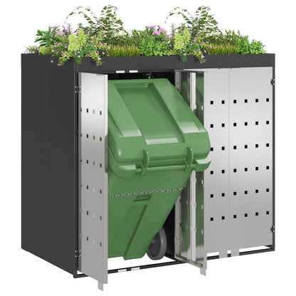 Wagenmüllbehälter für 2 Behälter Anthrazit