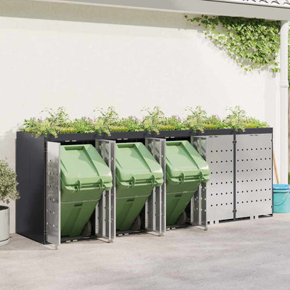 Wagenmüllbehälter für 5 Behälter Anthrazit