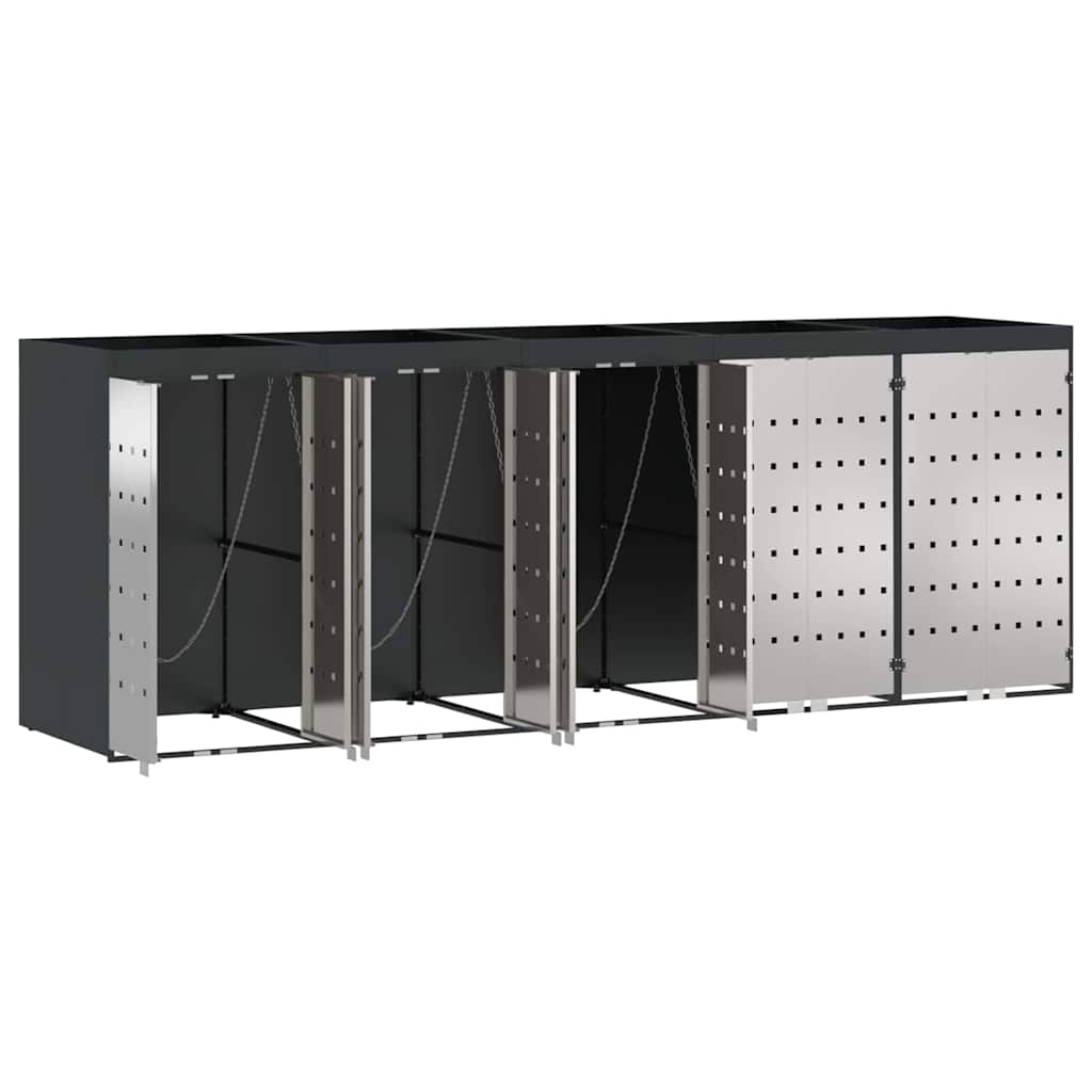 Wagenmüllbehälter für 5 Behälter Anthrazit