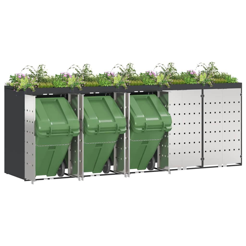 Wagenmüllbehälter für 5 Behälter Anthrazit