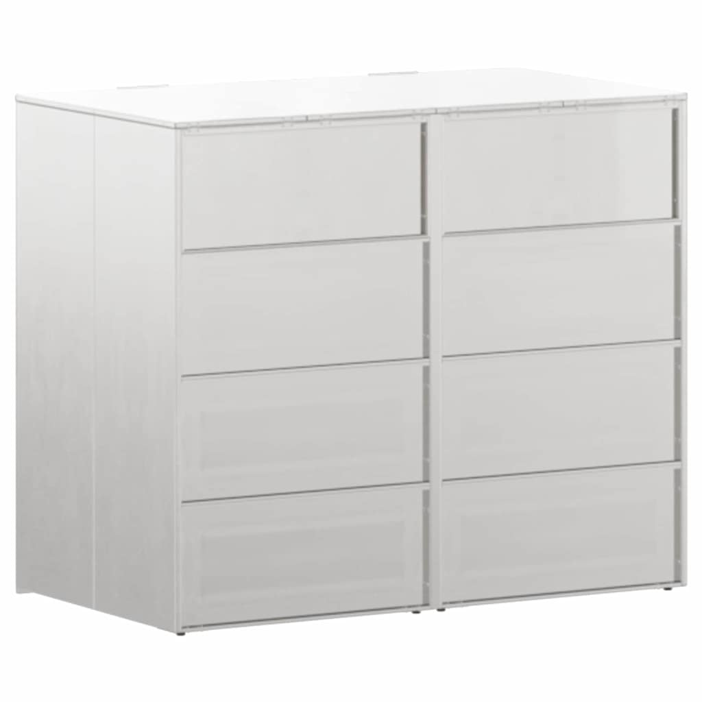 Wagenmüllbehälter für 2 Behälter Silber 136 x 77,5 x 115,5 cm
