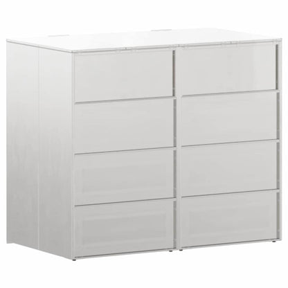 Wagenmüllbehälter für 2 Behälter Silber 136 x 77,5 x 115,5 cm