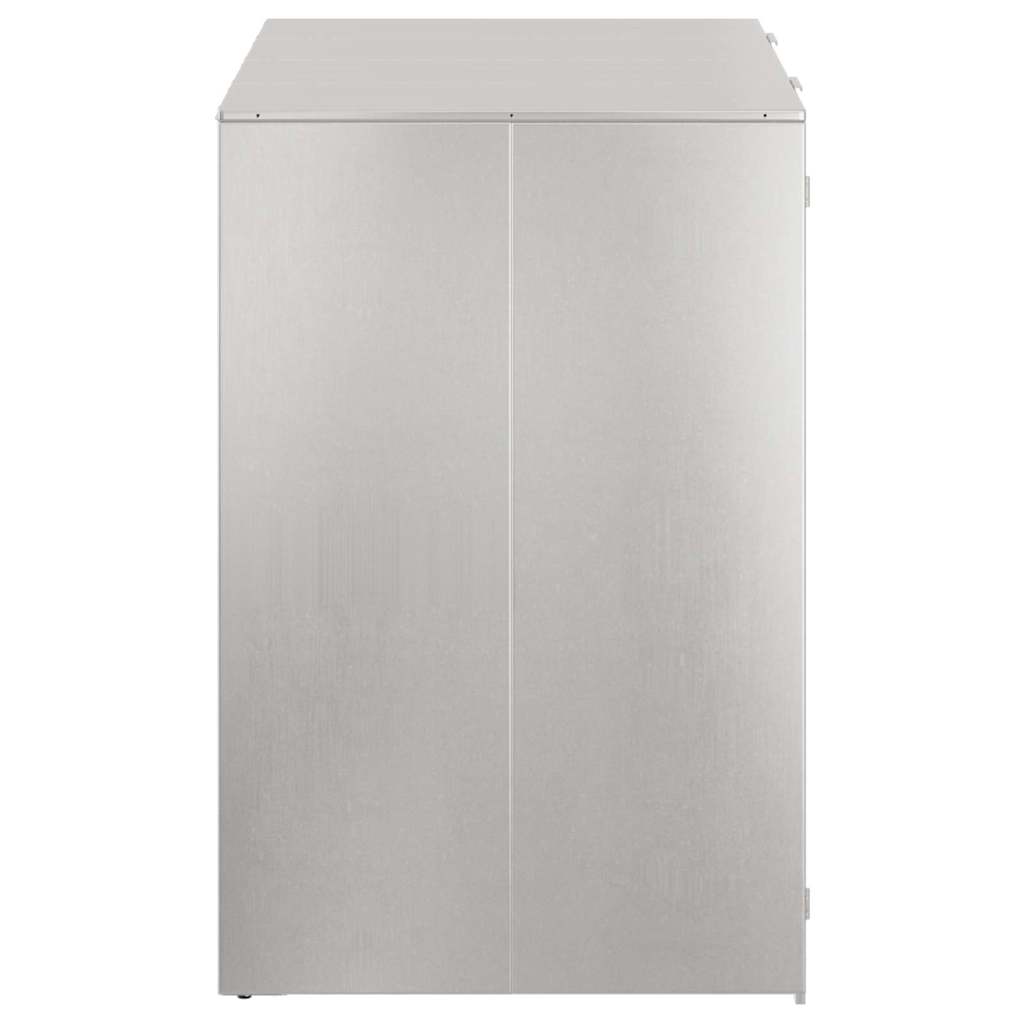 Wagenmüllbehälter für 2 Behälter Silber 136 x 77,5 x 115,5 cm