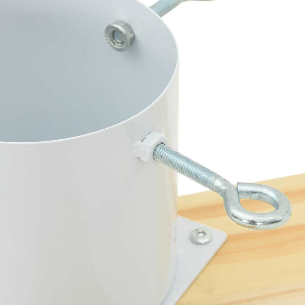 Weihnachtsbaumständer Weiß 50 x 50 x 16 cm Massives Kiefernholz