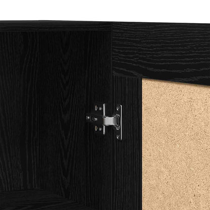 Bücherregal Schwarz Eichen-Optik 82,5 x 30,5 x 185 cm