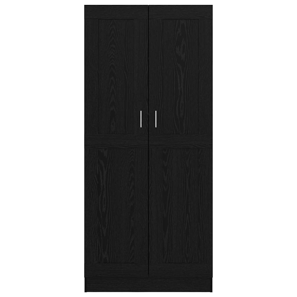 Bücherregal Schwarz Eichen-Optik 82,5 x 30,5 x 185 cm