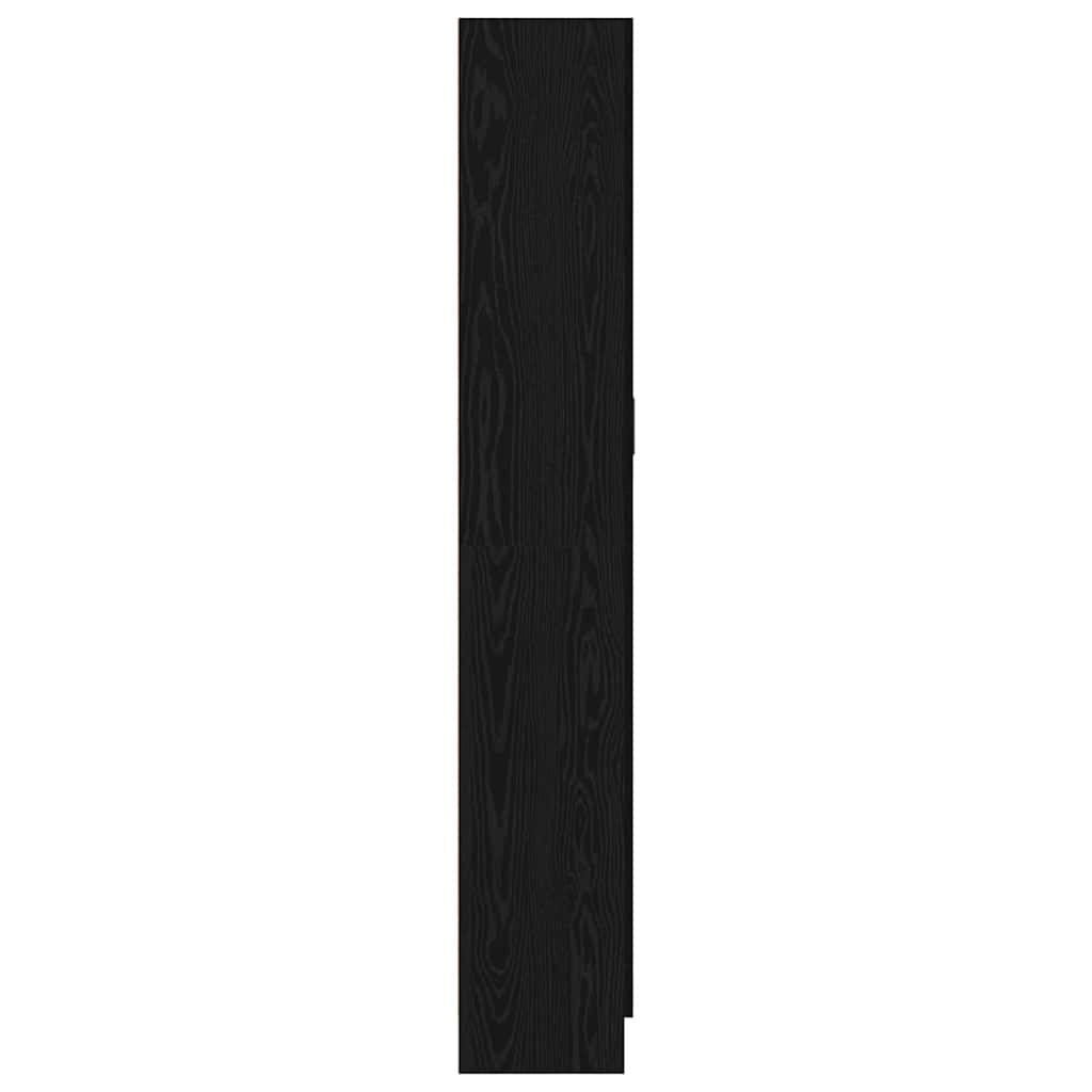 Bücherregal Schwarz Eichen-Optik 82,5 x 30,5 x 185 cm