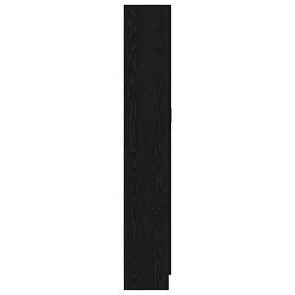 Bücherregal Schwarz Eichen-Optik 82,5 x 30,5 x 185 cm