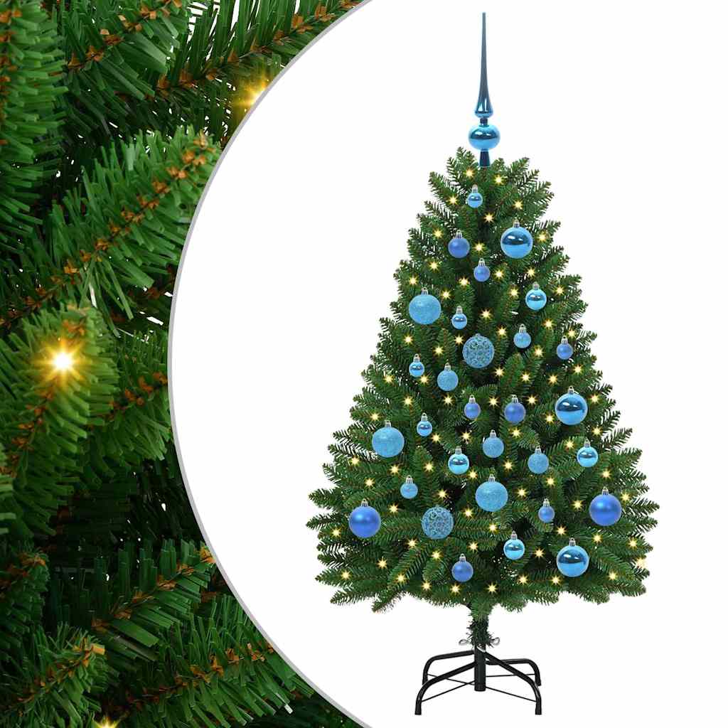Künstlicher Weihnachtsbaum Grün 120 cm PVC und Metall