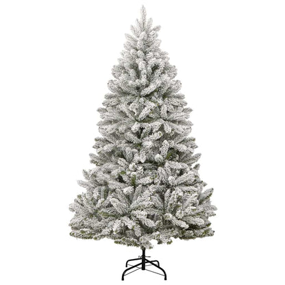 Künstlicher Weihnachtsbaum Grün und Weiß 240 cm PVC und Metall