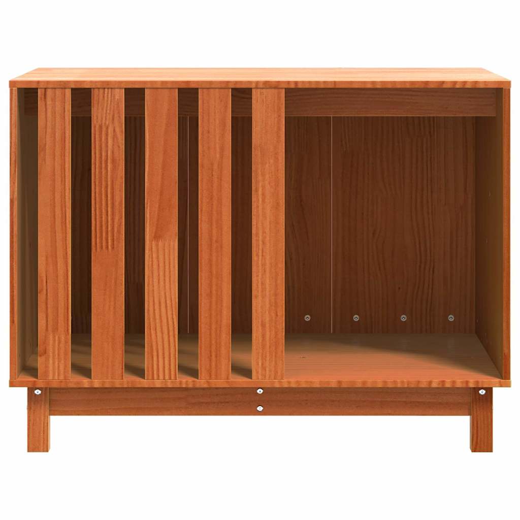 Hundehütte Wachsbraun 90 x 60 x 67 cm Massives Kiefernholz