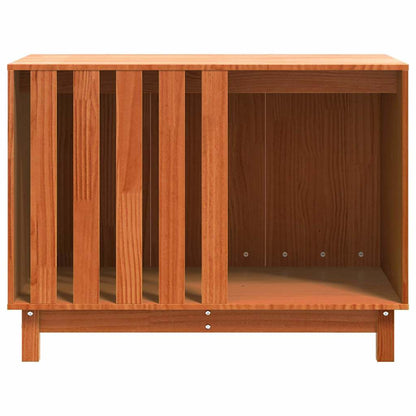 Hundehütte Wachsbraun 100 x 70 x 70 cm Massives Kiefernholz