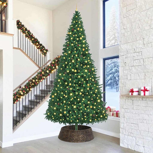 Weihnachtsbaumkragen Schwarz 105 x 105 x 28 cm Wasserhyazinthe