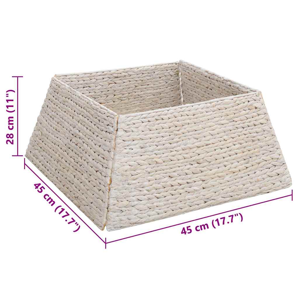 Weihnachtsbaumkragen Weiß 60 x 60 x 28 cm Wasserhyazinthe