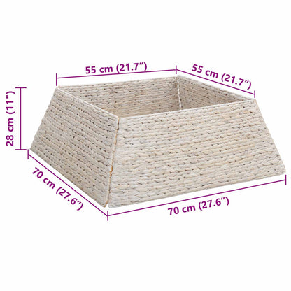 Weihnachtsbaumkragen Weiß 70 x 70 x 28 cm Wasserhyazinthe