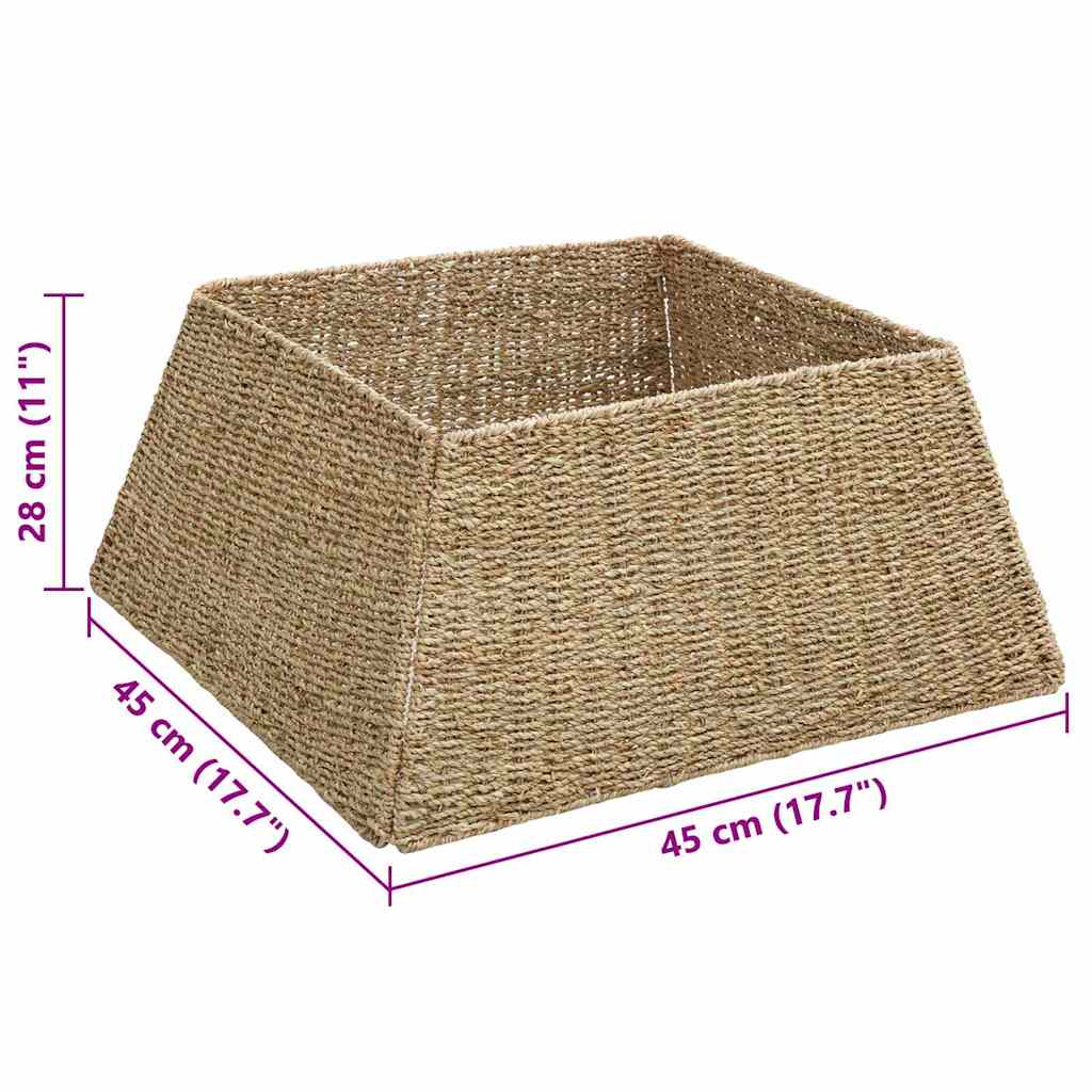 Weihnachtsbaumkragen Braun 60 x 60 x 28 cm das Seegras