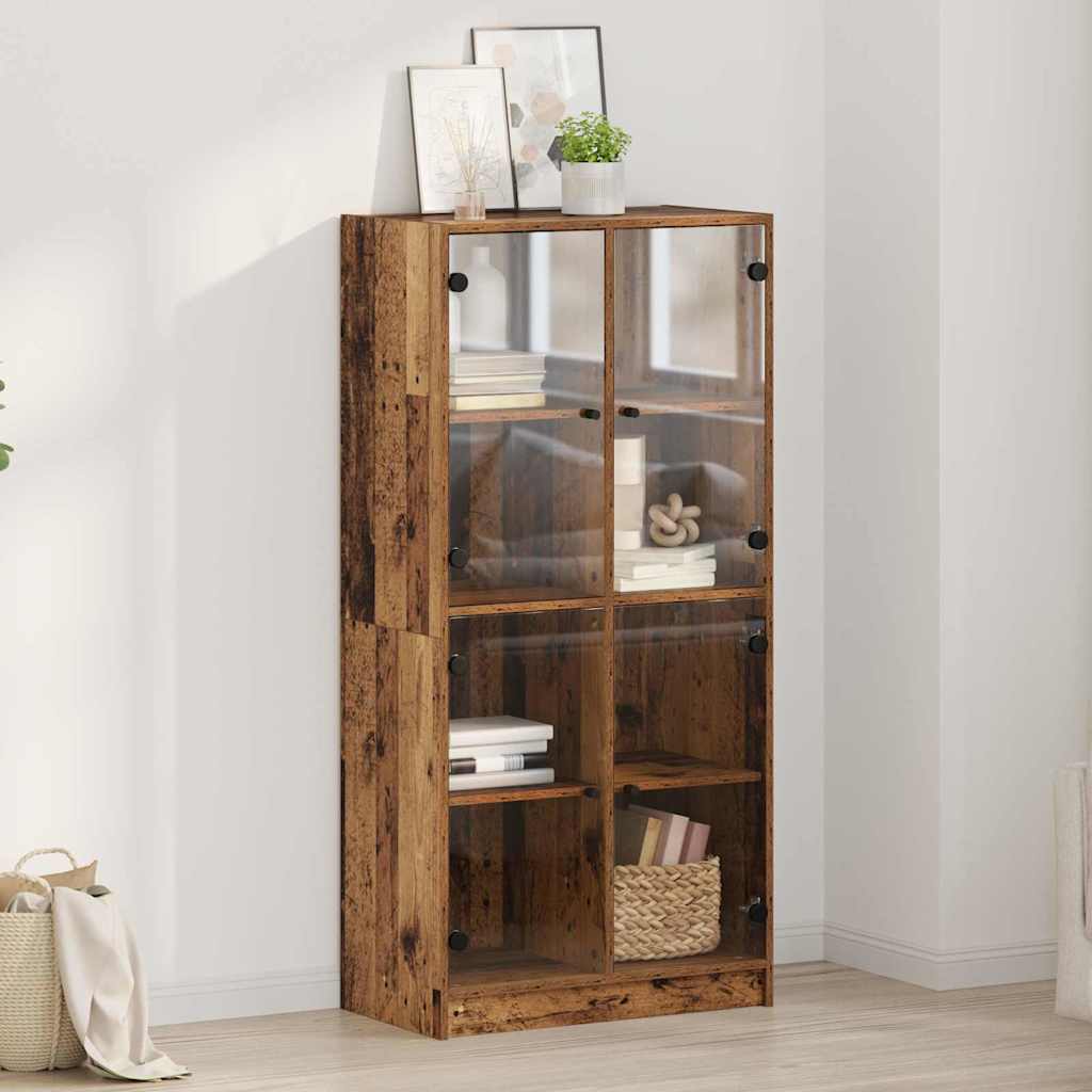Highboard Altholz 68 x 37 x 142 cm Holzwerkstoff