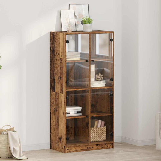 Highboard Altholz 68 x 37 x 142 cm Holzwerkstoff
